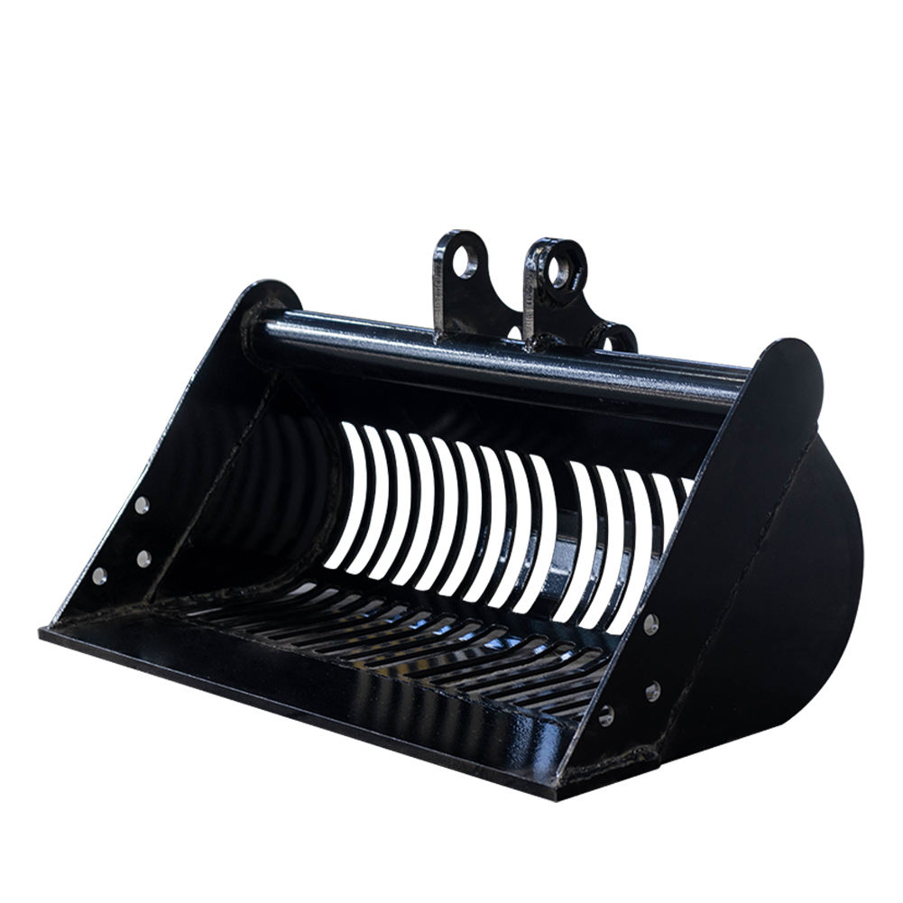 Round-bar skeleton screening bucket