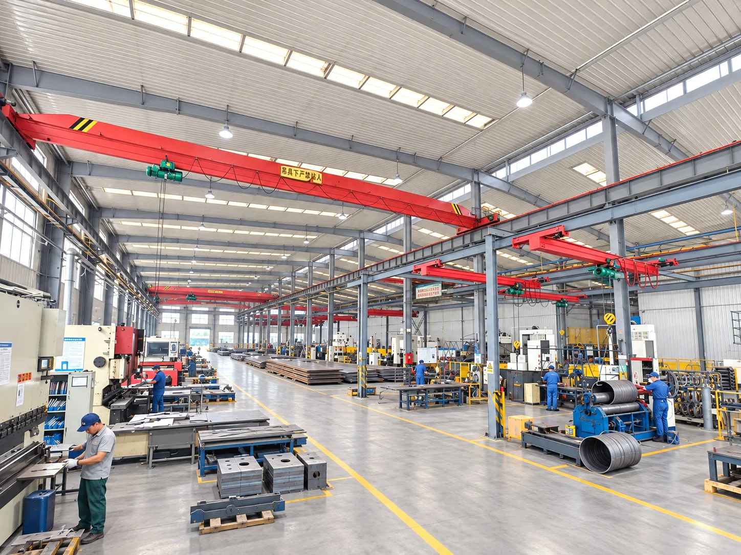 Panoramic shot of the Qigong machinery workshop